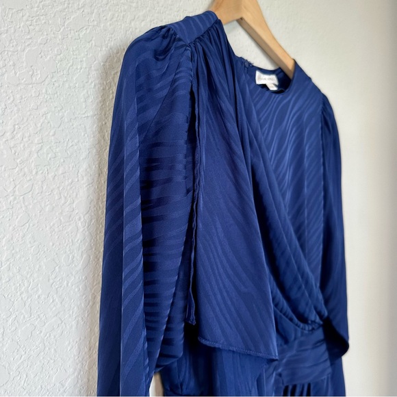 Ronny Kobo Shanaya Drape Mini Dress Navy Zebra - Picture 8 of 12